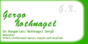 gergo nothnagel business card